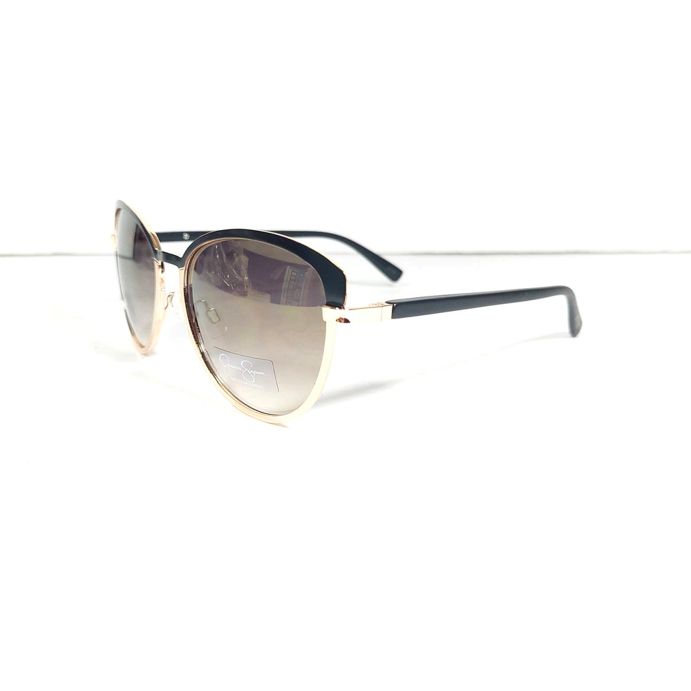 Jessica Simpson J5316 OXGD Matte Black Gold-Tone Cat Eye Women's Sunglasses